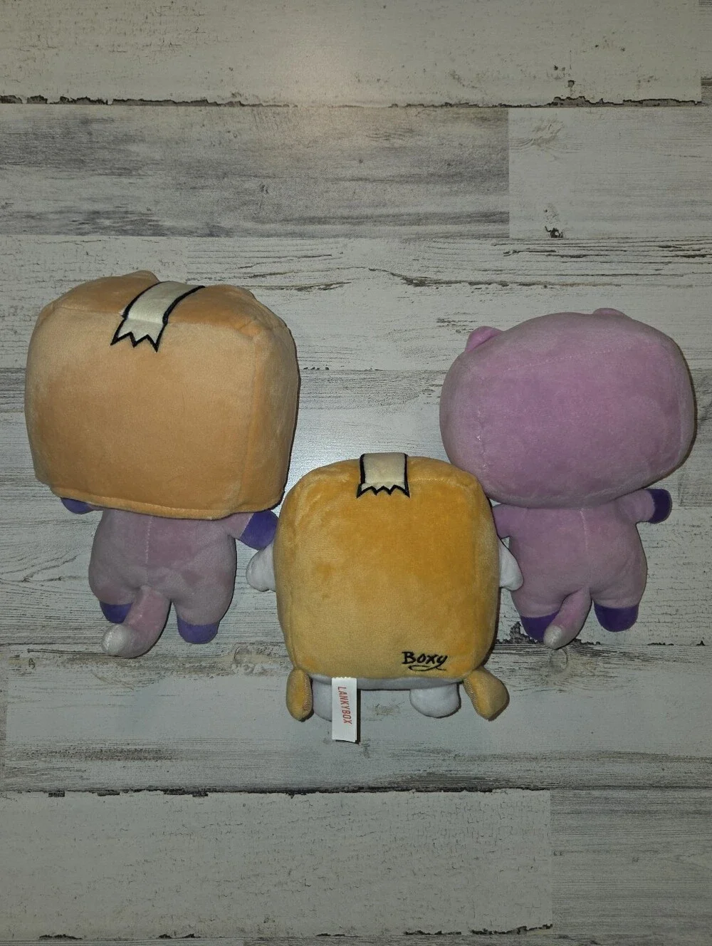 LankyBox Plush Character Set - Soft Kids Stuffed Animals Lot Of 3 Foxy Boxy